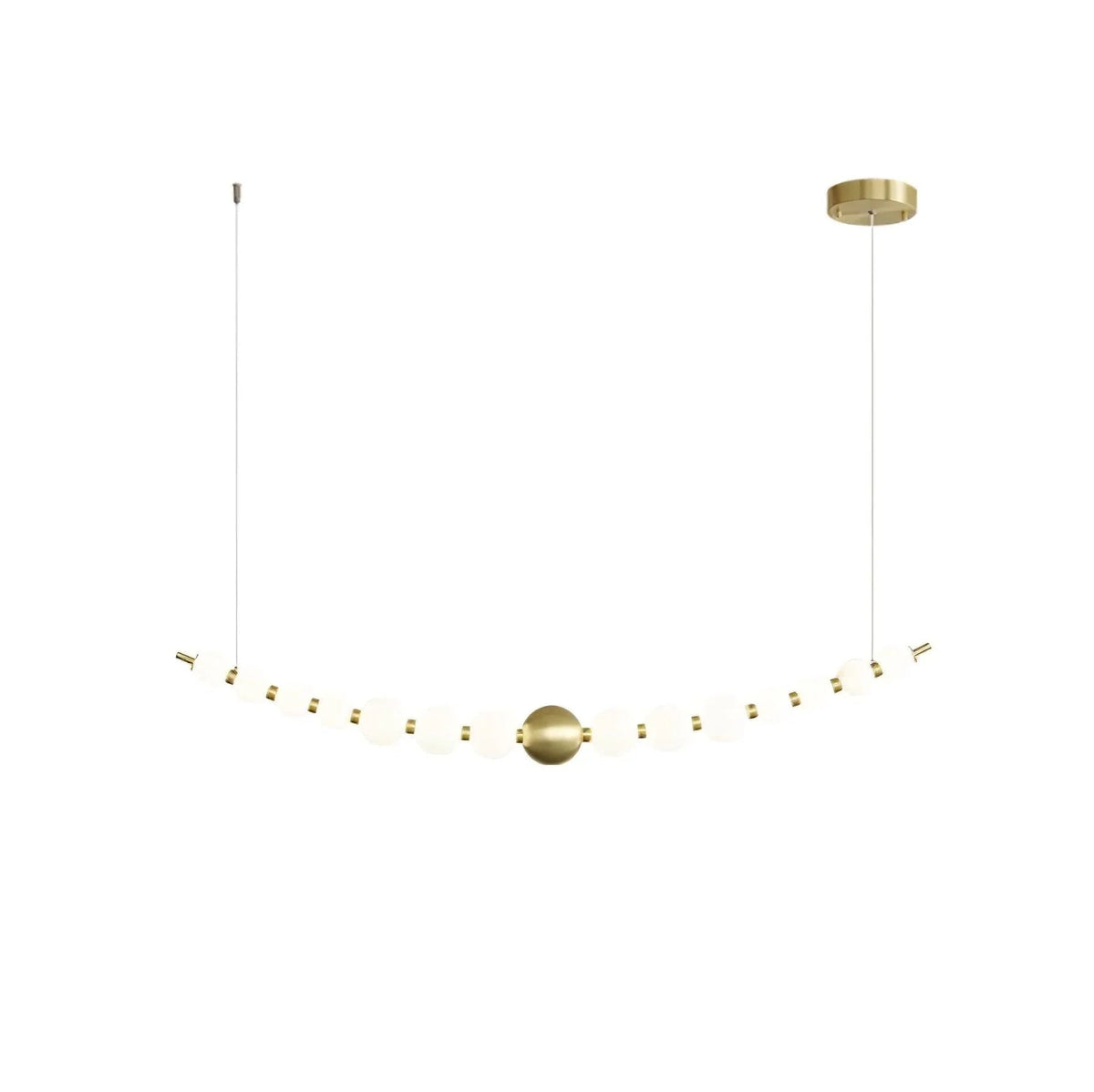 Pearl Chain Brass Pendant Lamp