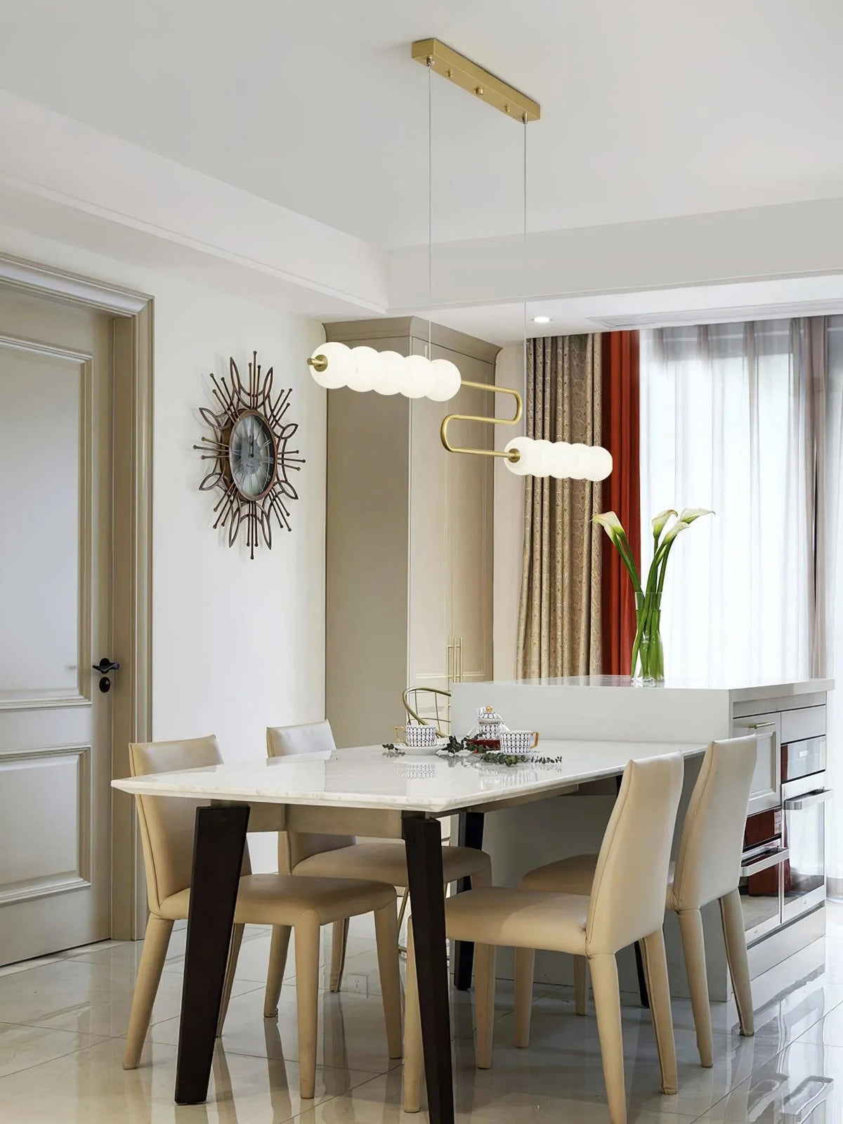 Pearl Chain Brass Pendant Lamp – Brass detail 10