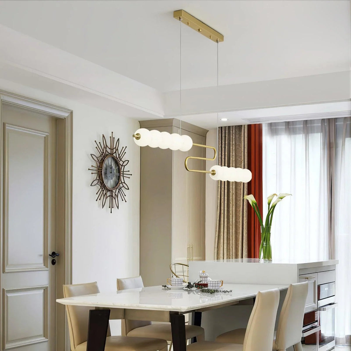Pearl Chain Brass Pendant Lamp – Brass detail 5