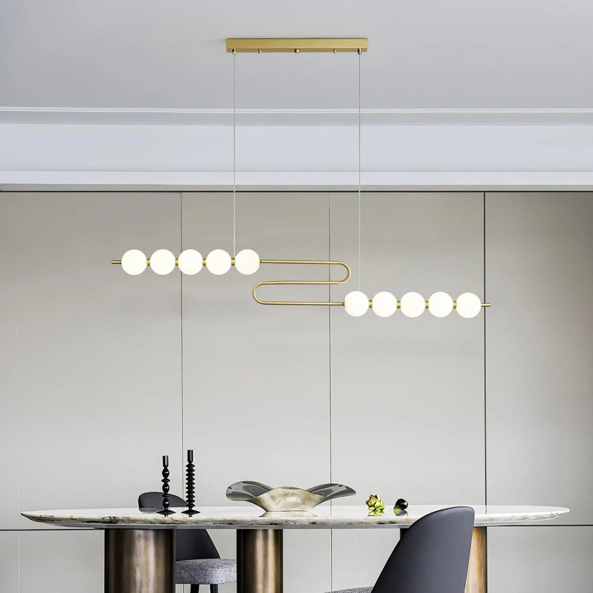 Pearl Chain Brass Pendant Lamp – Brass detail 4