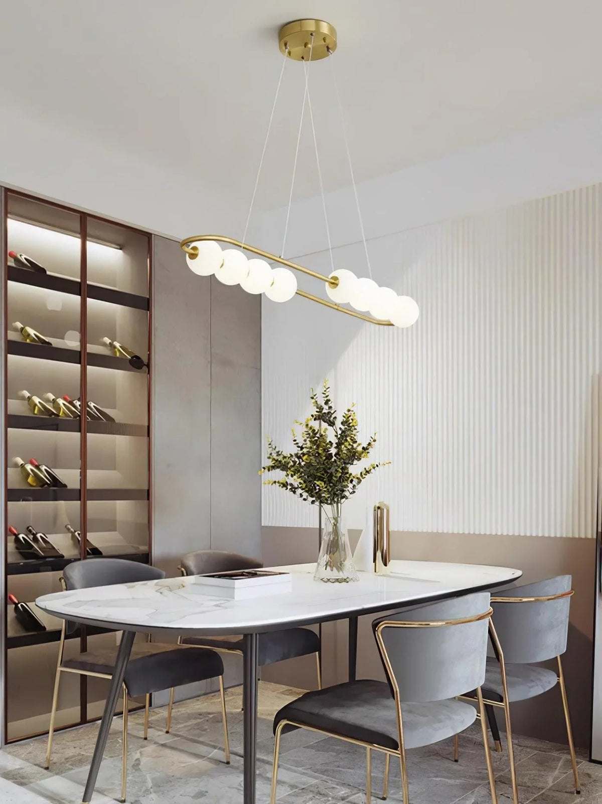 Pearl Chain Brass Pendant Lamp – Brass detail 13