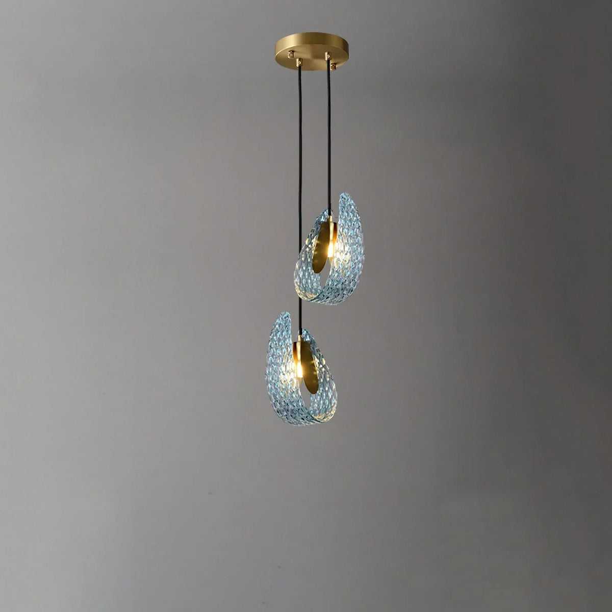Petal Blue Glass Pendant Light – Glass detail 17
