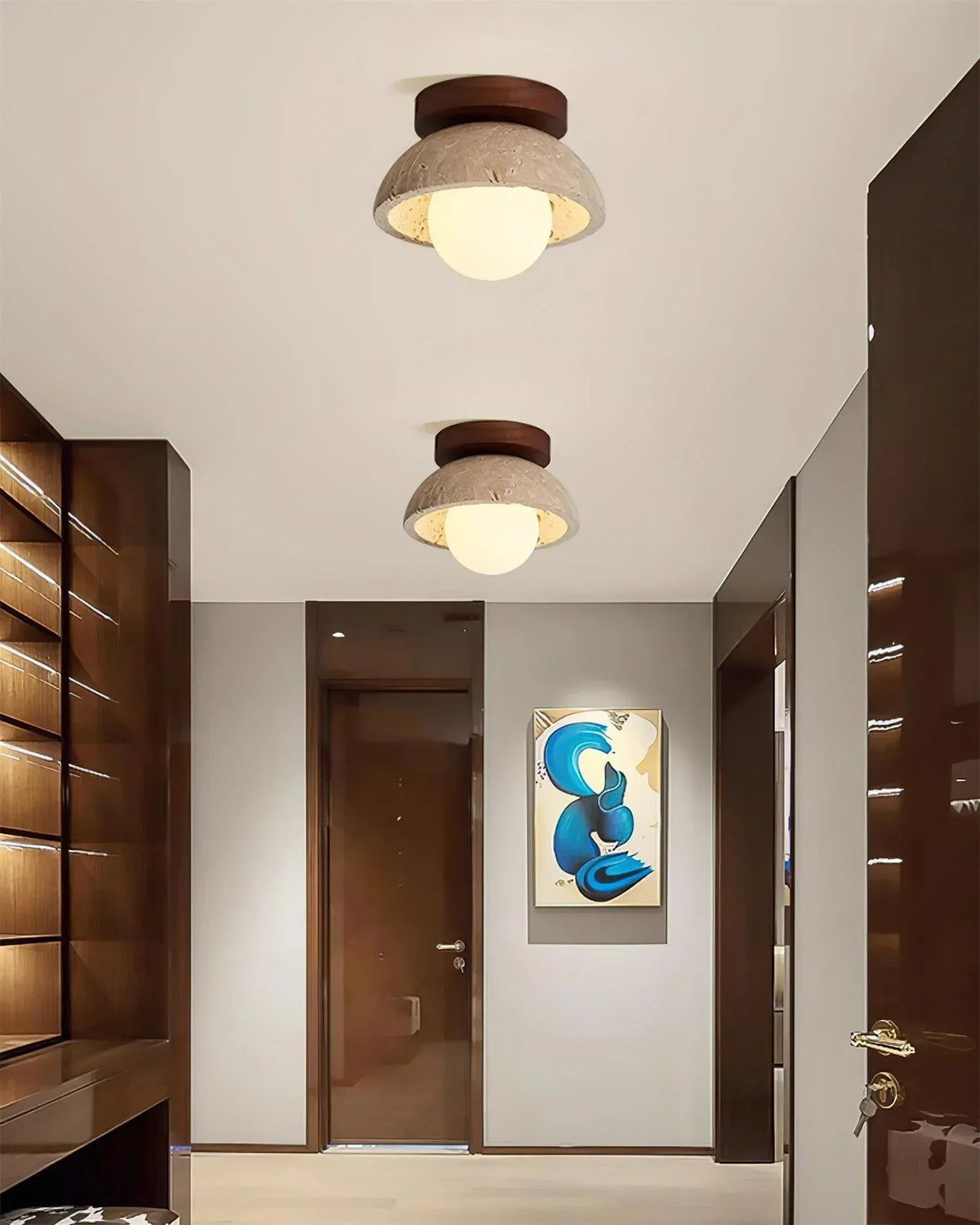 Piedra Travertine Ceiling Light – Travertine detail 8