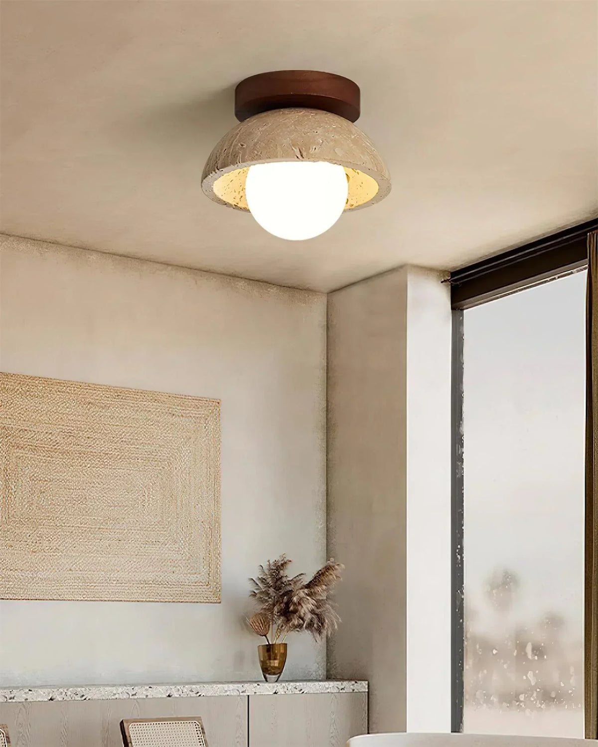 Piedra Travertine Ceiling Light – Travertine detail 7