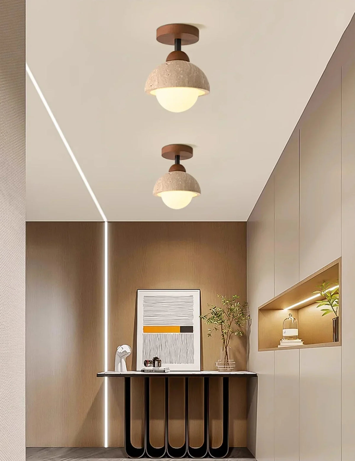 Piedra Travertine Ceiling Light – Travertine detail 14