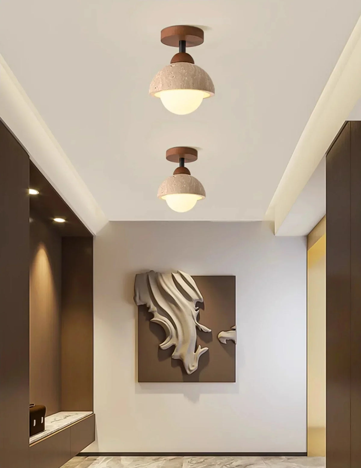 Piedra Travertine Ceiling Light – Travertine detail 16