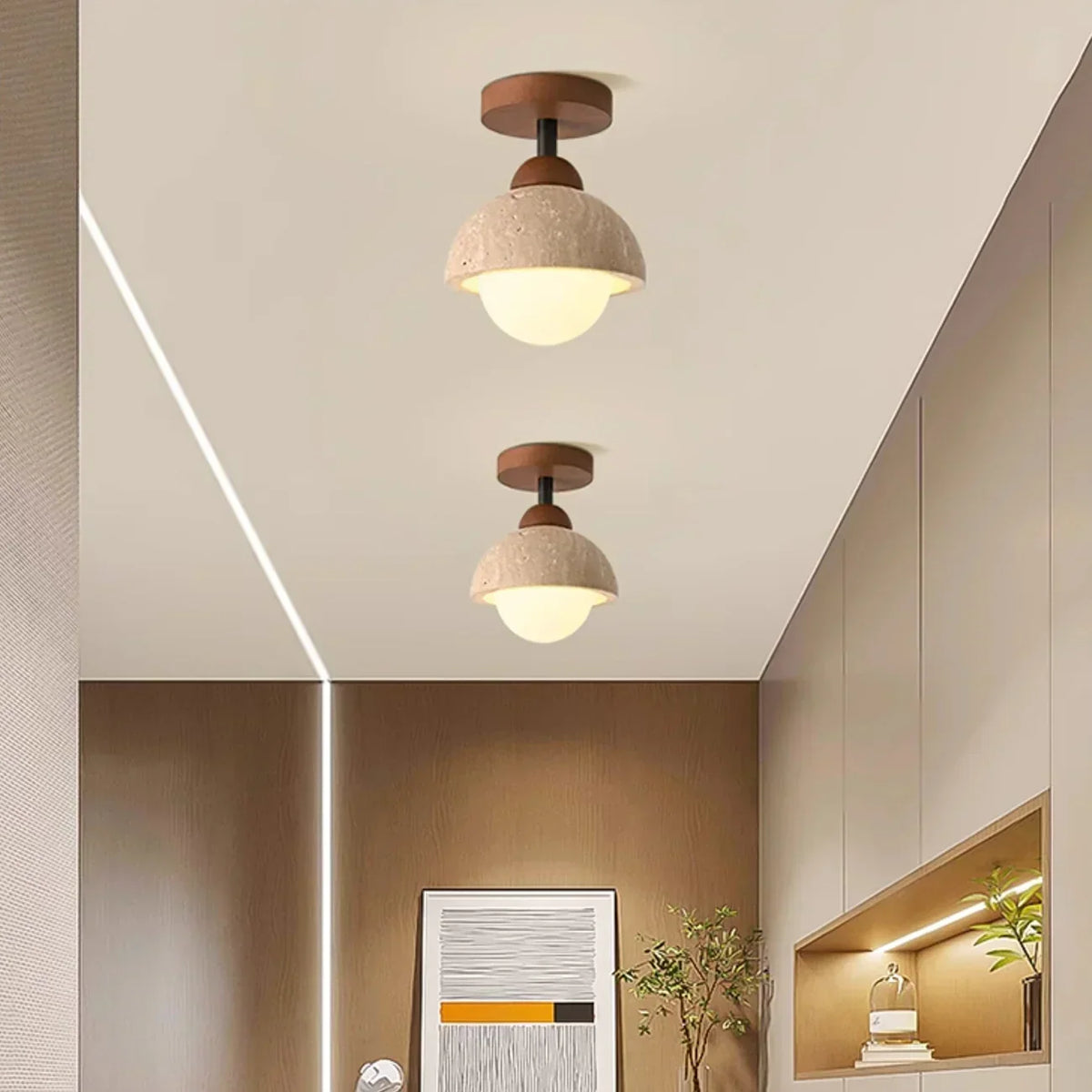 Piedra Travertine Ceiling Light – Travertine detail 4