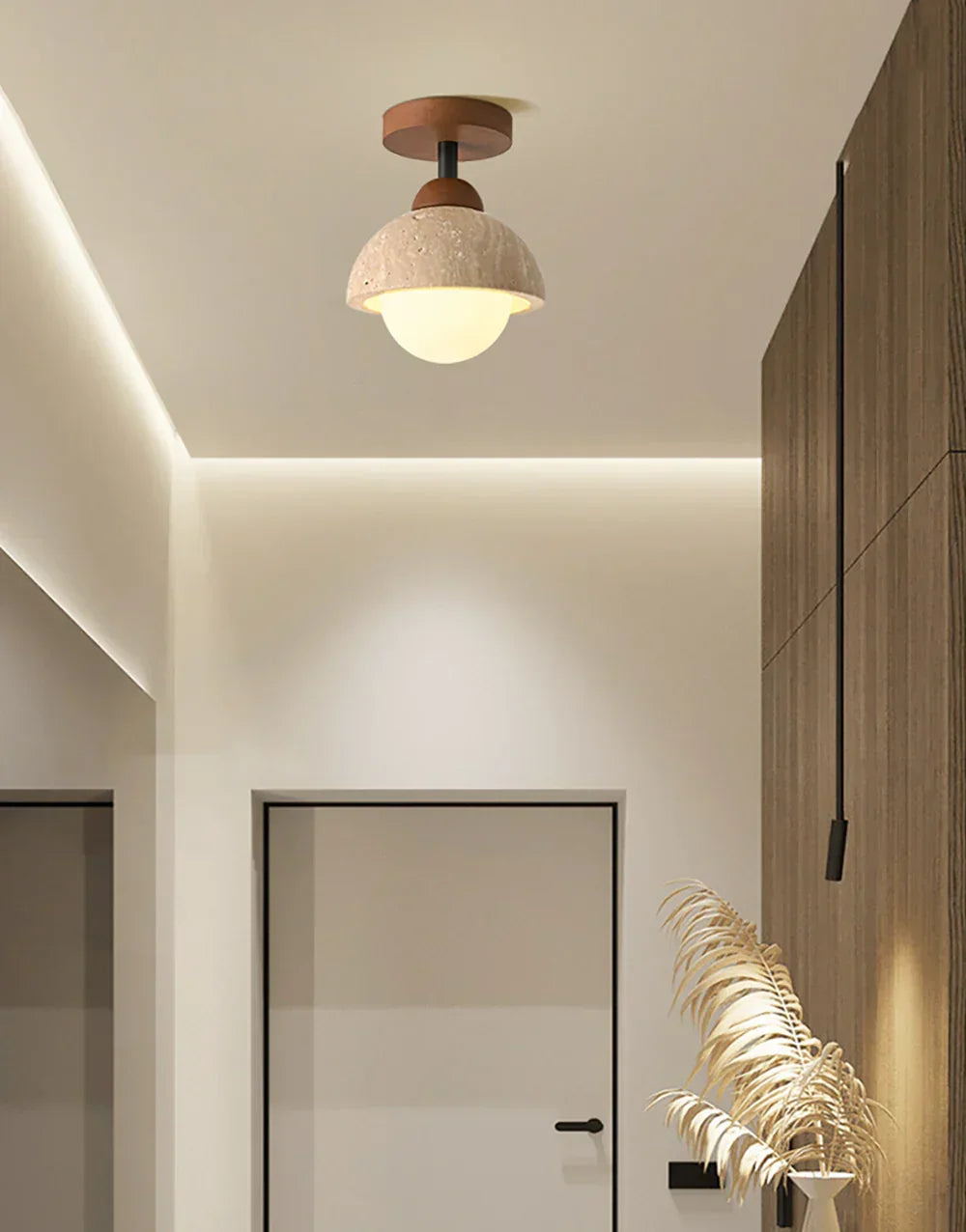 Piedra Travertine Ceiling Light – Travertine detail 6