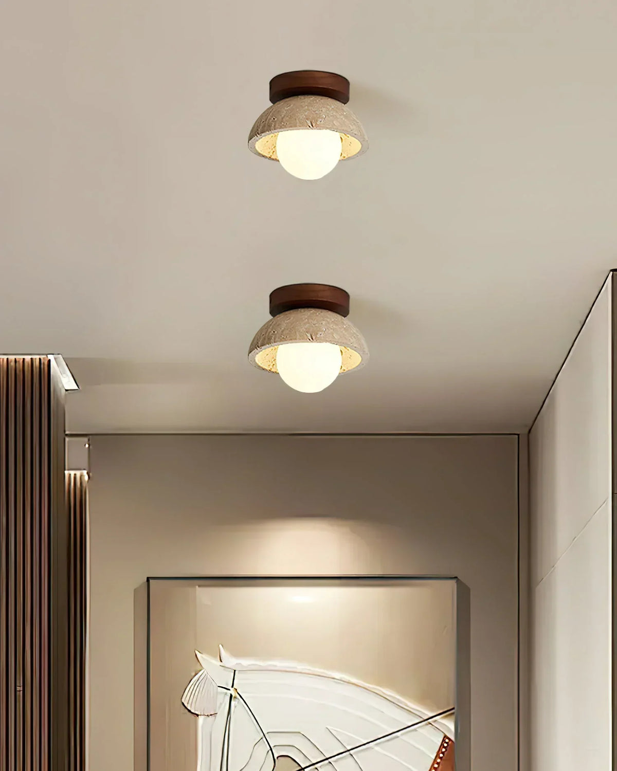 Piedra Travertine Ceiling Light – Travertine detail 10