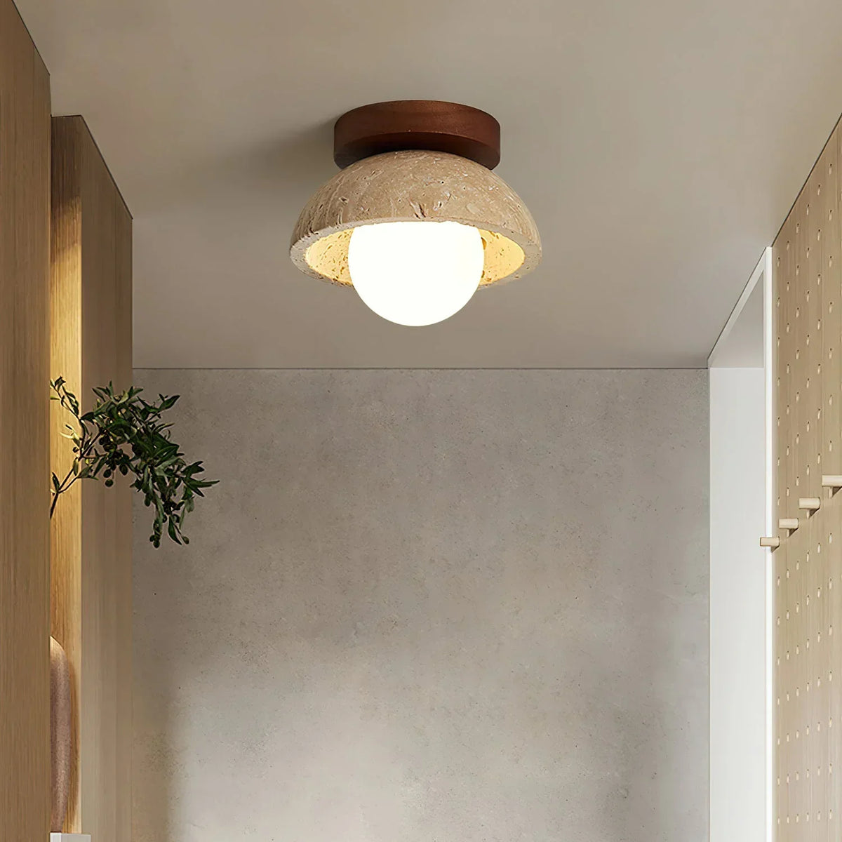 Piedra Travertine Ceiling Light – Travertine detail 2