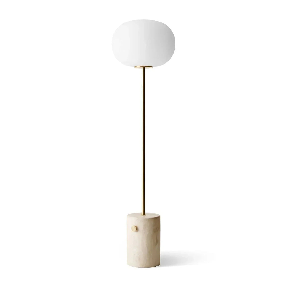 Pillar Lumina Glass Orb Travertine Floor Lamp – Travertine detail 20
