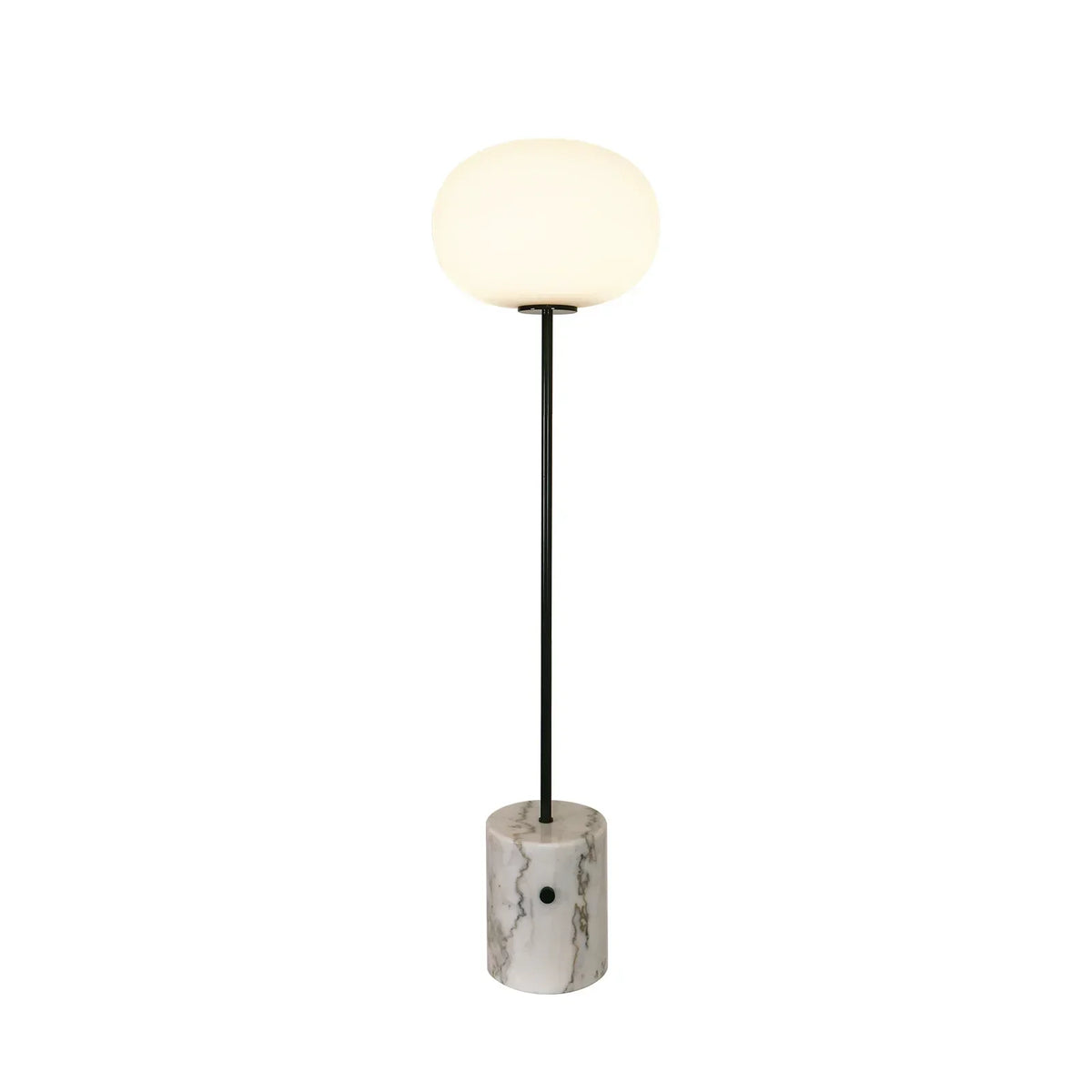 Pillar Lumina Glass Orb Travertine Floor Lamp – Travertine detail 22
