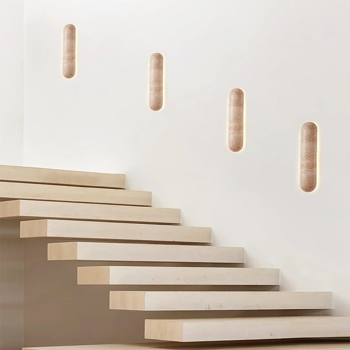 Pills Travertine Liora Wall Sconce – Travertine detail 9