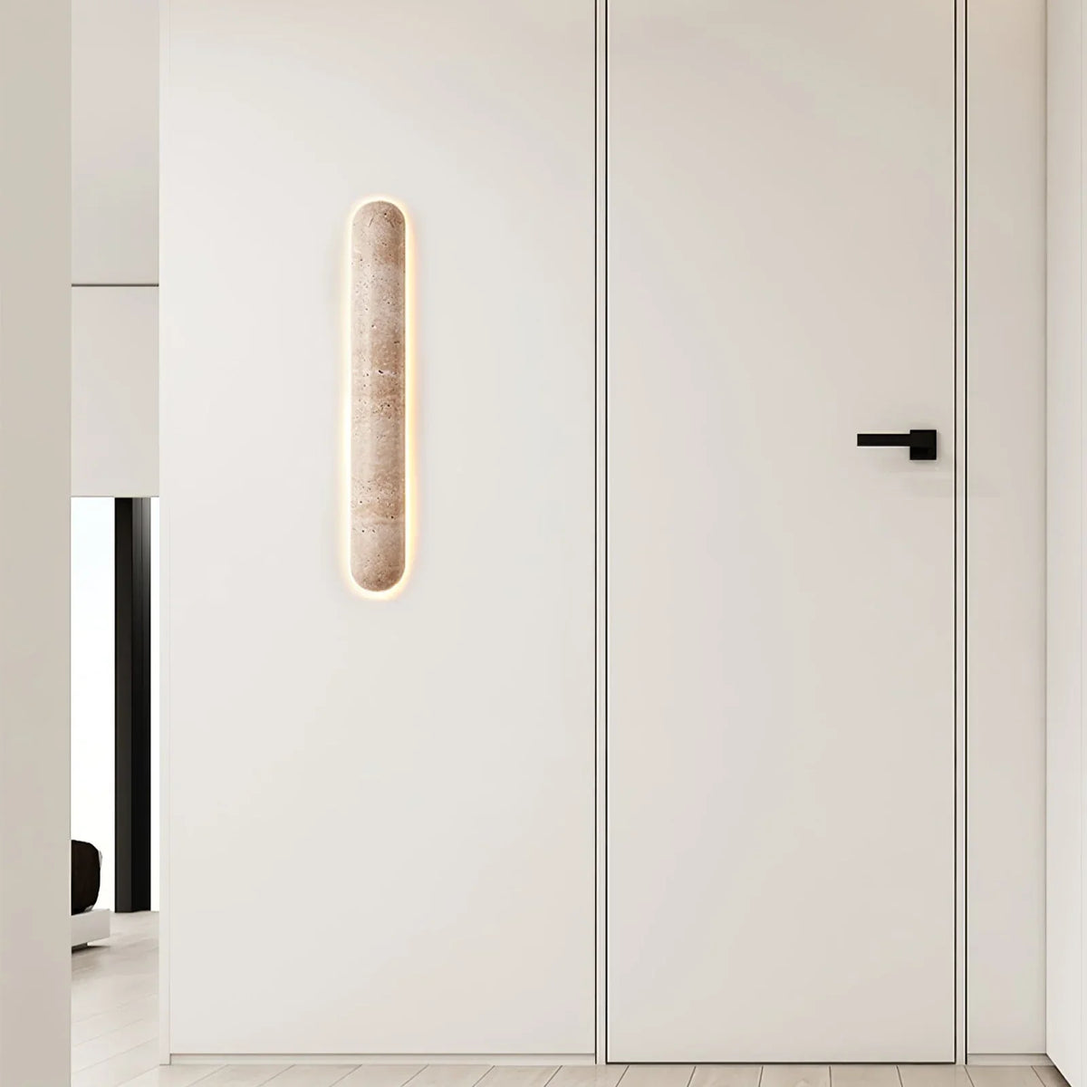Pills Travertine Liora Wall Sconce – Travertine detail 10