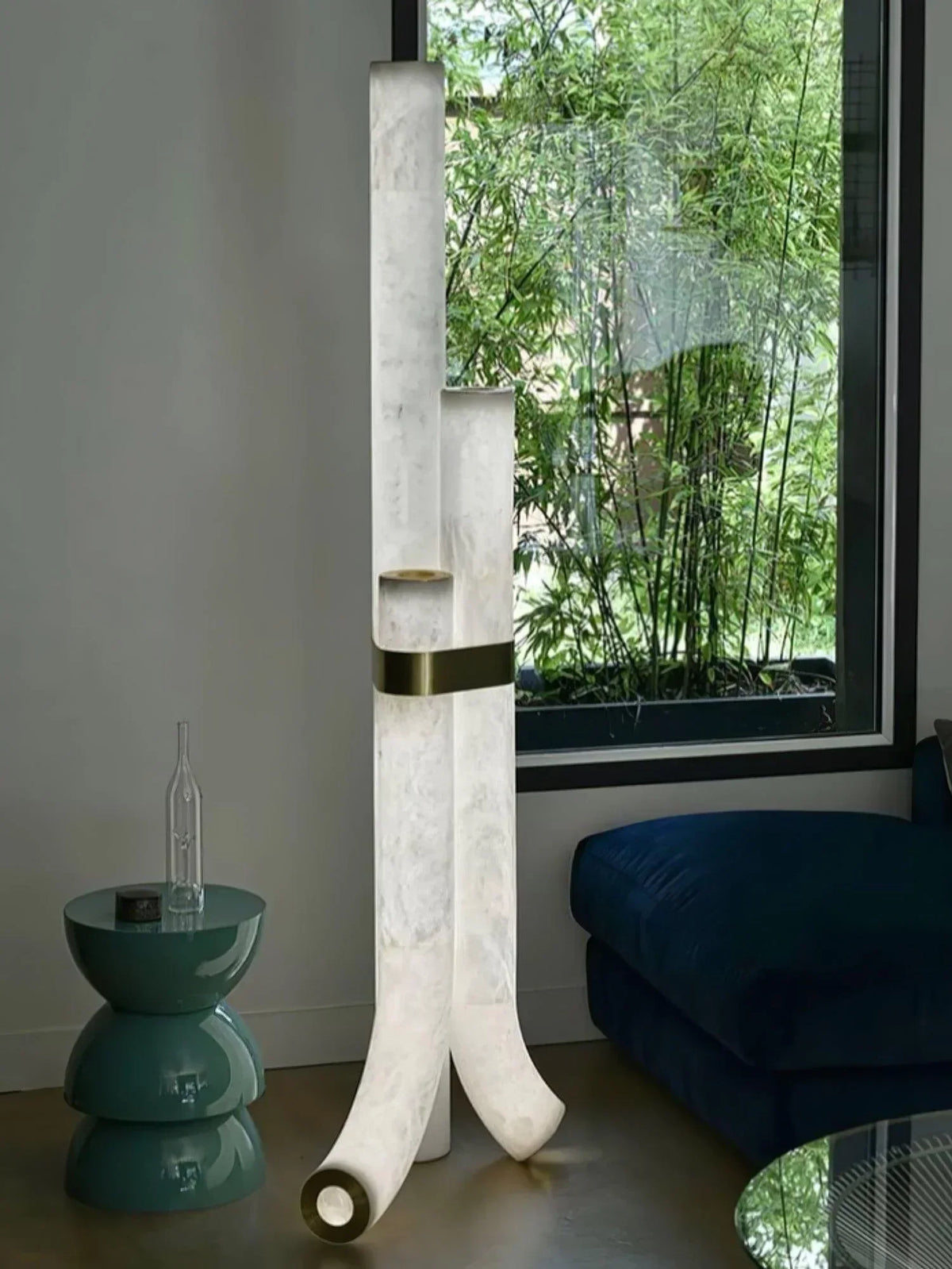 Piped Alabaster Floor Lamp – Alabaster detail 16