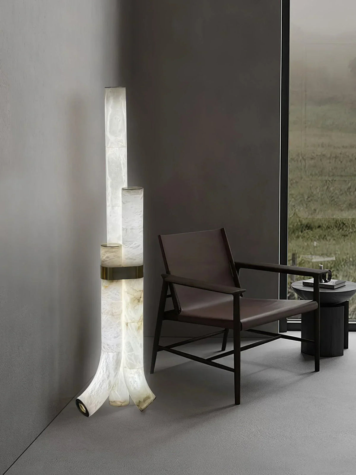 Piped Alabaster Floor Lamp – Alabaster detail 10