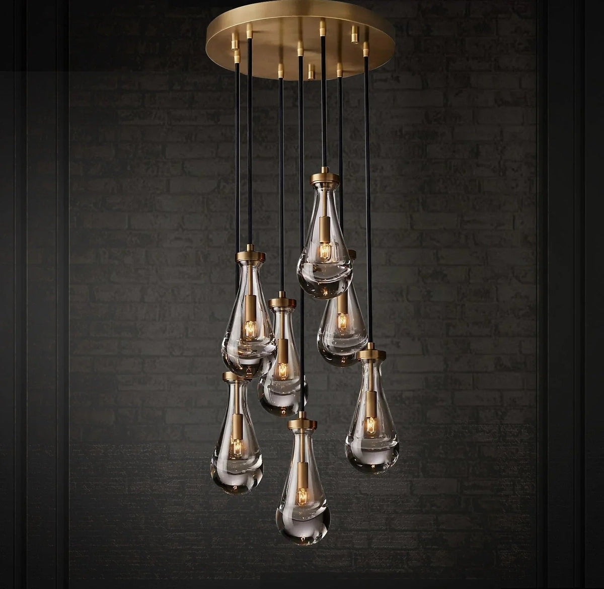 Raindrop Linear Crystal Chandelier – Crystal detail 23