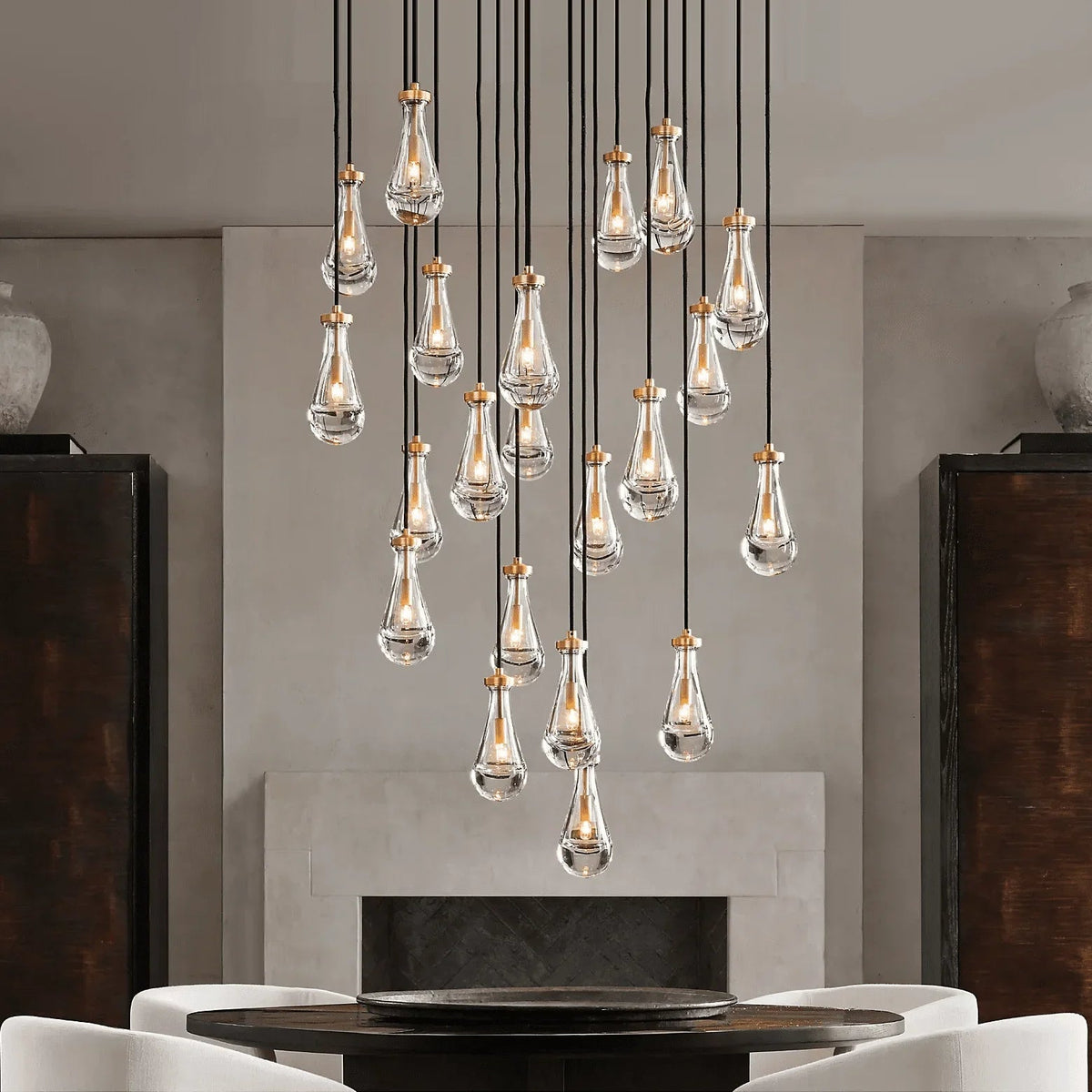 Raindrop Linear Crystal Chandelier – Crystal detail 4