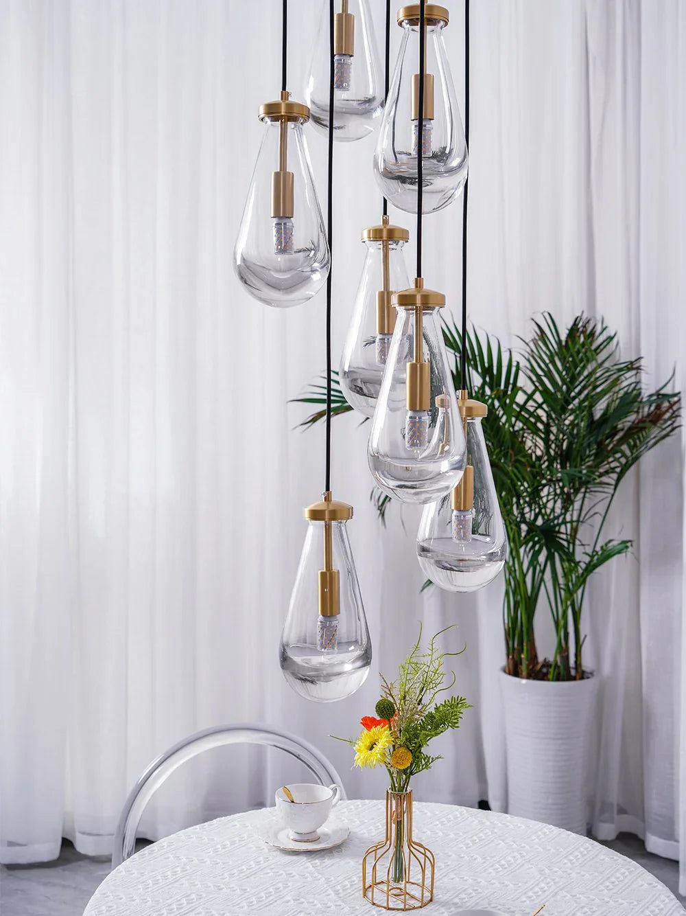 Raindrop Linear Crystal Chandelier – Crystal detail 70
