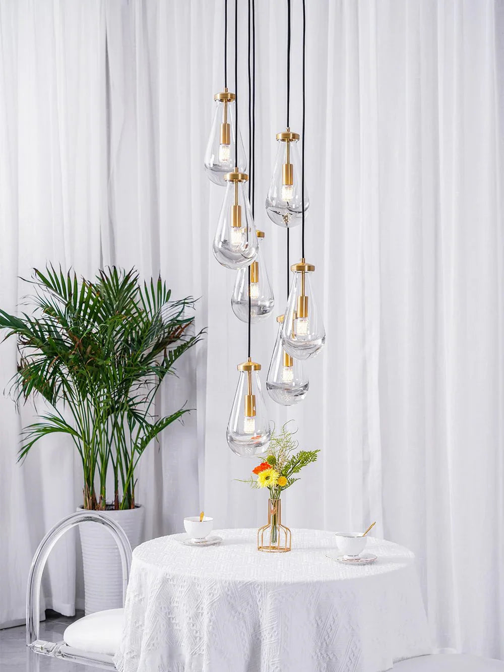 Raindrop Linear Crystal Chandelier – Crystal detail 69