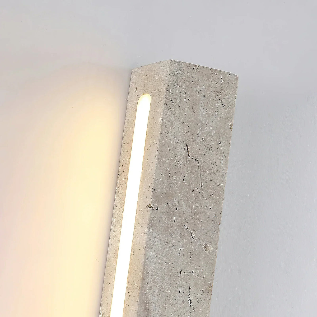 Rectangle Fini Travertine Wall Lamp – Travertine detail 9