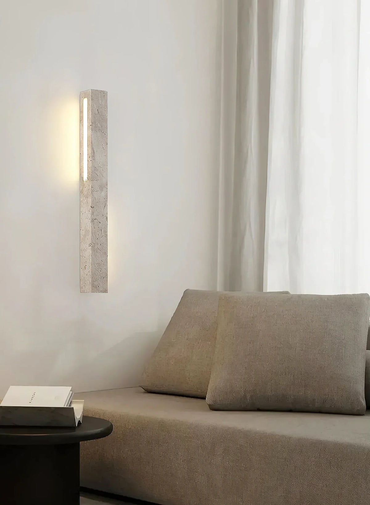 Rectangle Fini Travertine Wall Lamp – Travertine detail 8