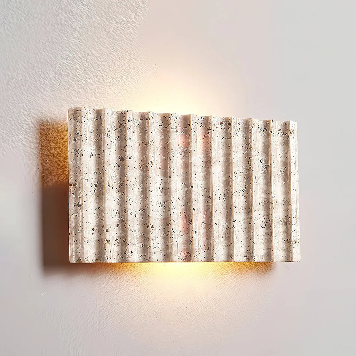 Rectangle Grille Travertine Wall Lamp – Travertine detail 10