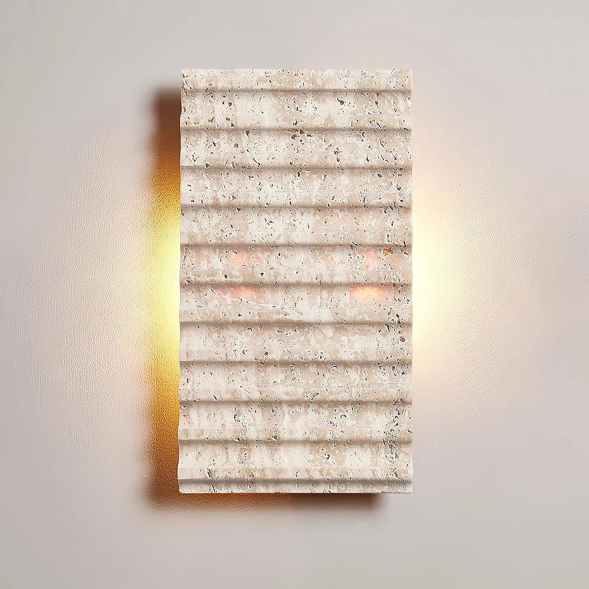 Rectangle Grille Travertine Wall Lamp – Travertine detail 9