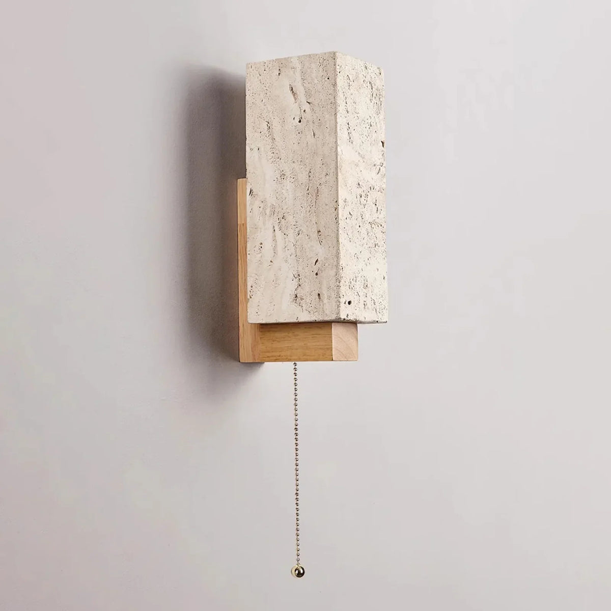 Rectangle Travertine Terra Form Wall Sconce – Travertine detail 14