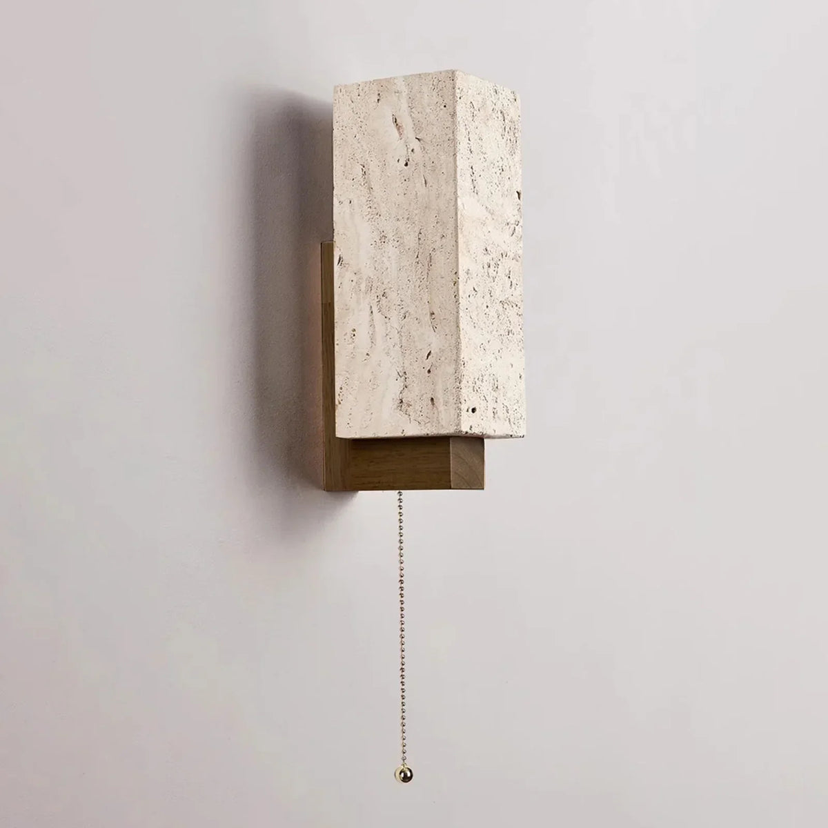 Rectangle Travertine Terra Form Wall Sconce – Travertine detail 13