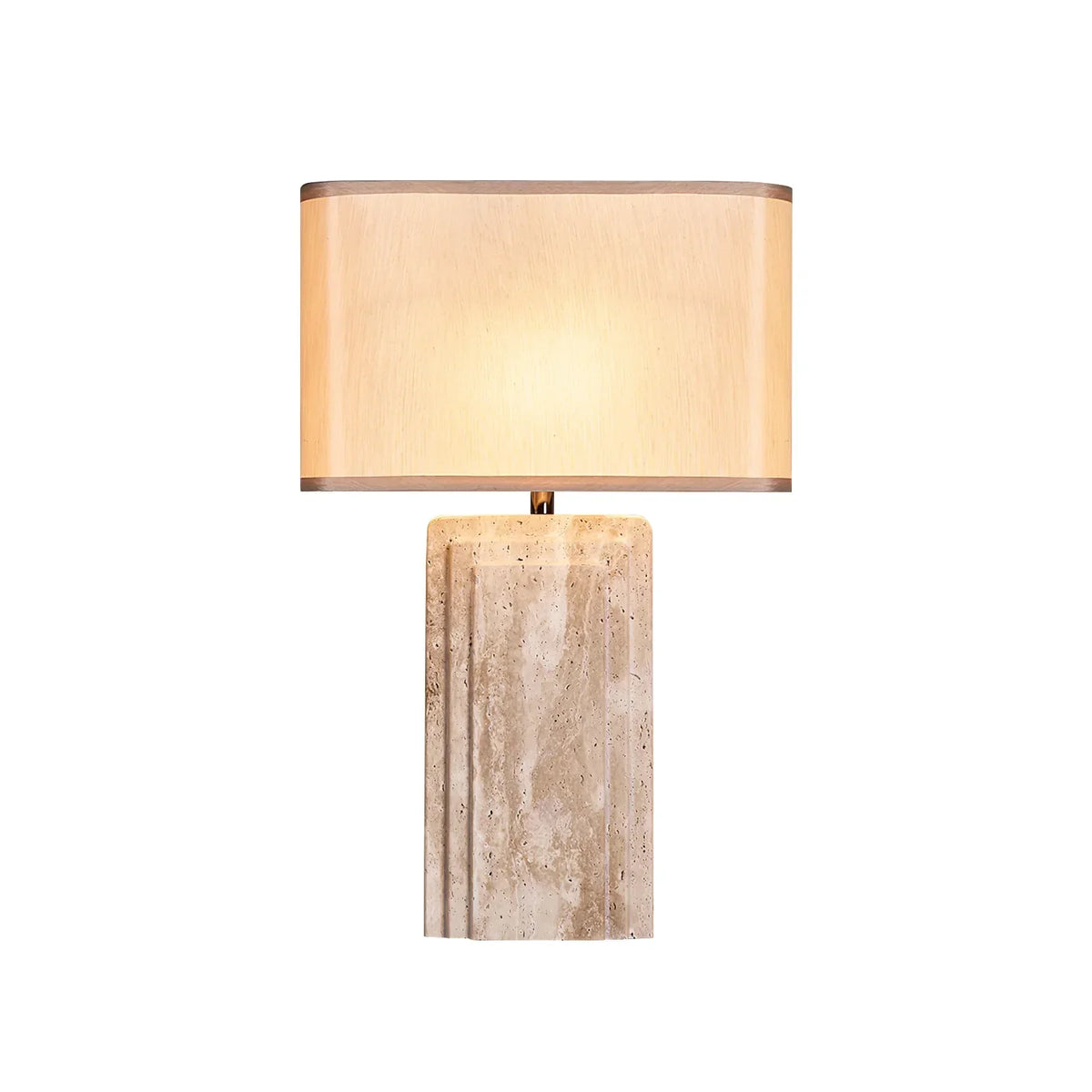 Rectangular Arco Travertine Table Lamp – Travertine detail 11