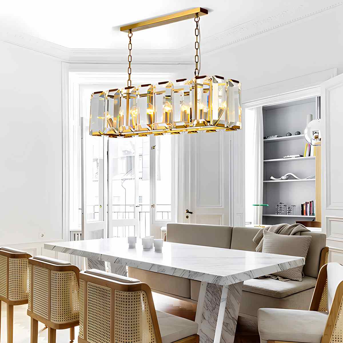 Rectangular Glass Chandelier – Glass detail 9