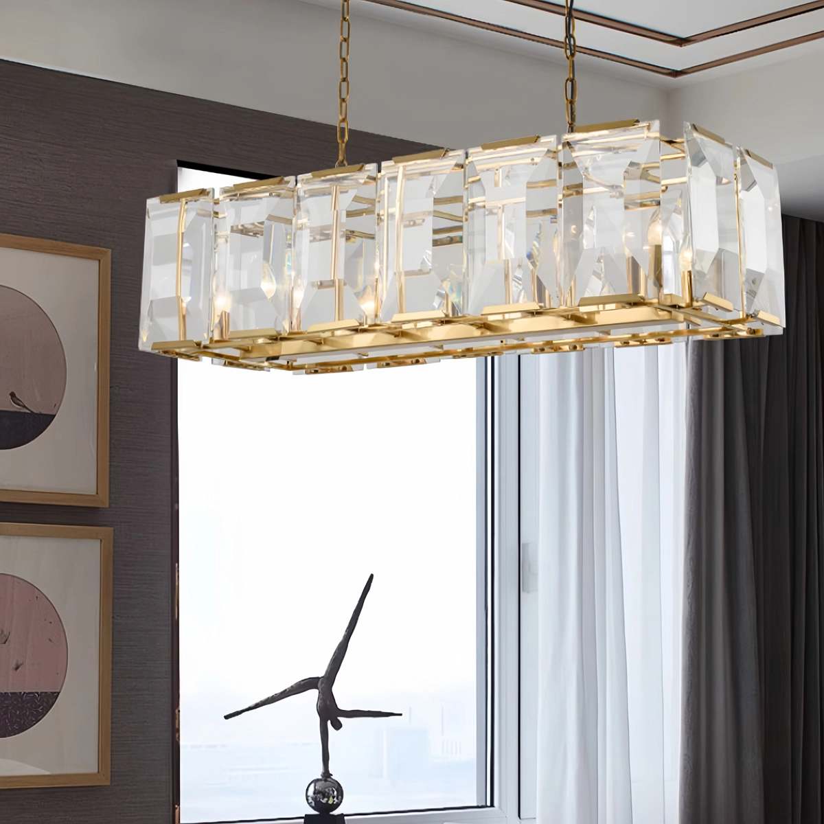 Rectangular Glass Chandelier – Glass detail 5