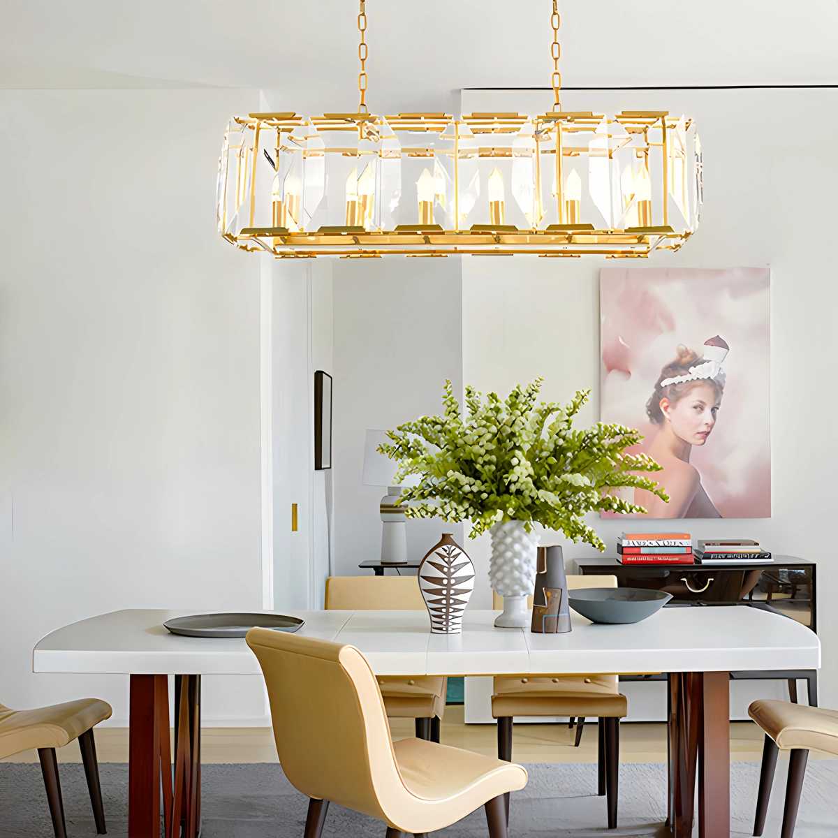 Rectangular Glass Chandelier – Glass detail 6