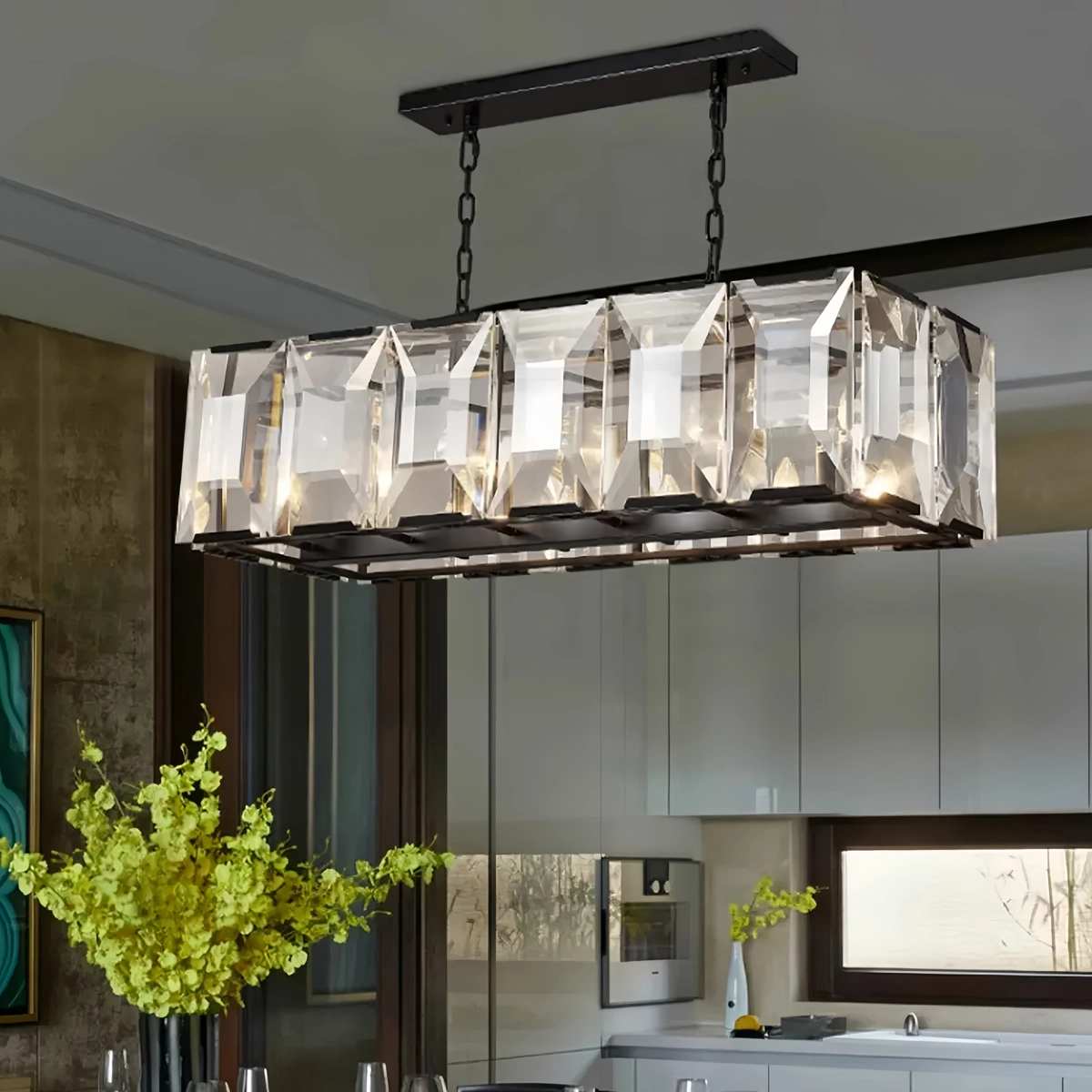 Rectangular Glass Chandelier – Glass detail 11
