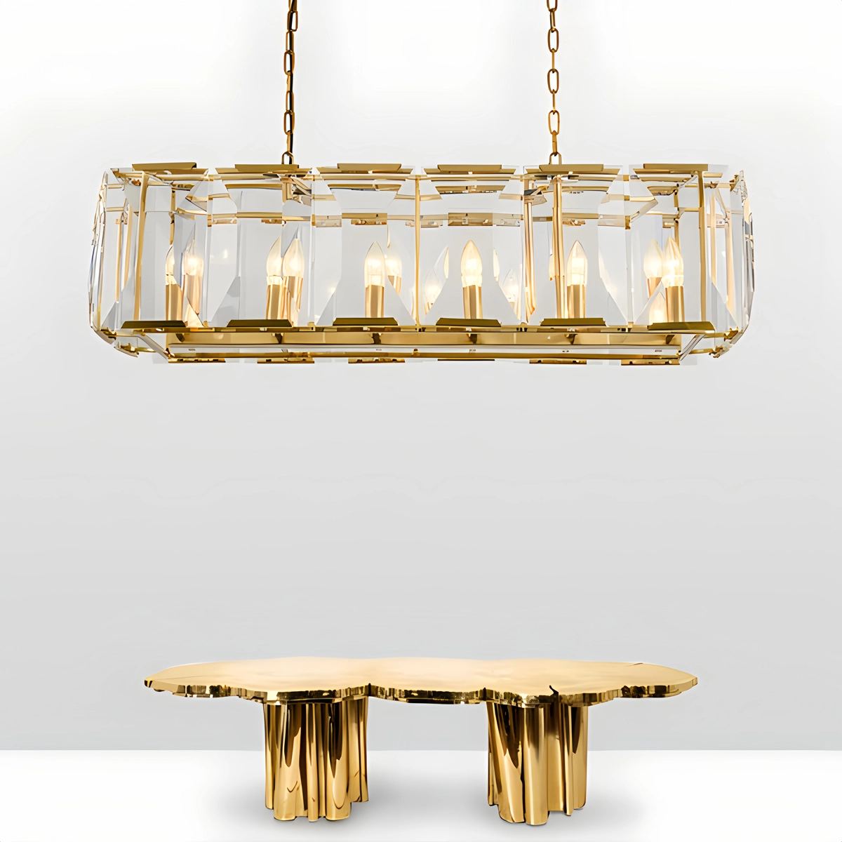 Rectangular Glass Chandelier – Glass detail 8
