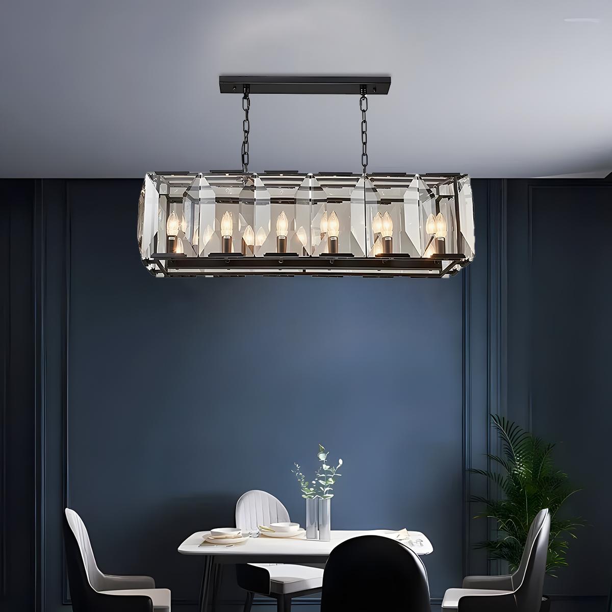 Rectangular Glass Chandelier – Glass detail 2