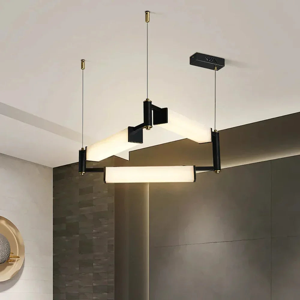 Resident Alabaster Modern Black Chandelier – Alabaster detail 3