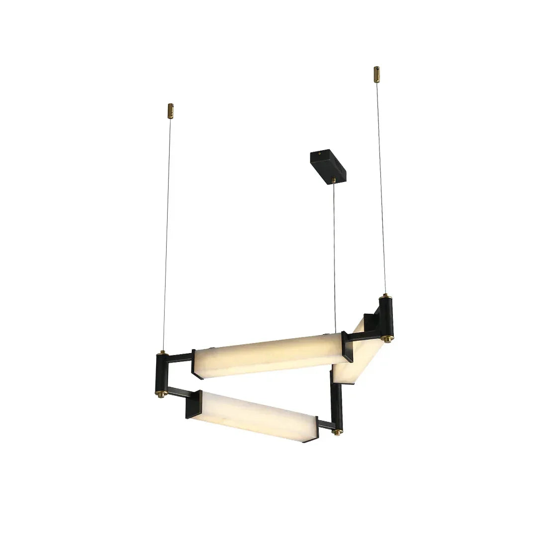 Resident Alabaster Modern Black Chandelier – Alabaster detail 17