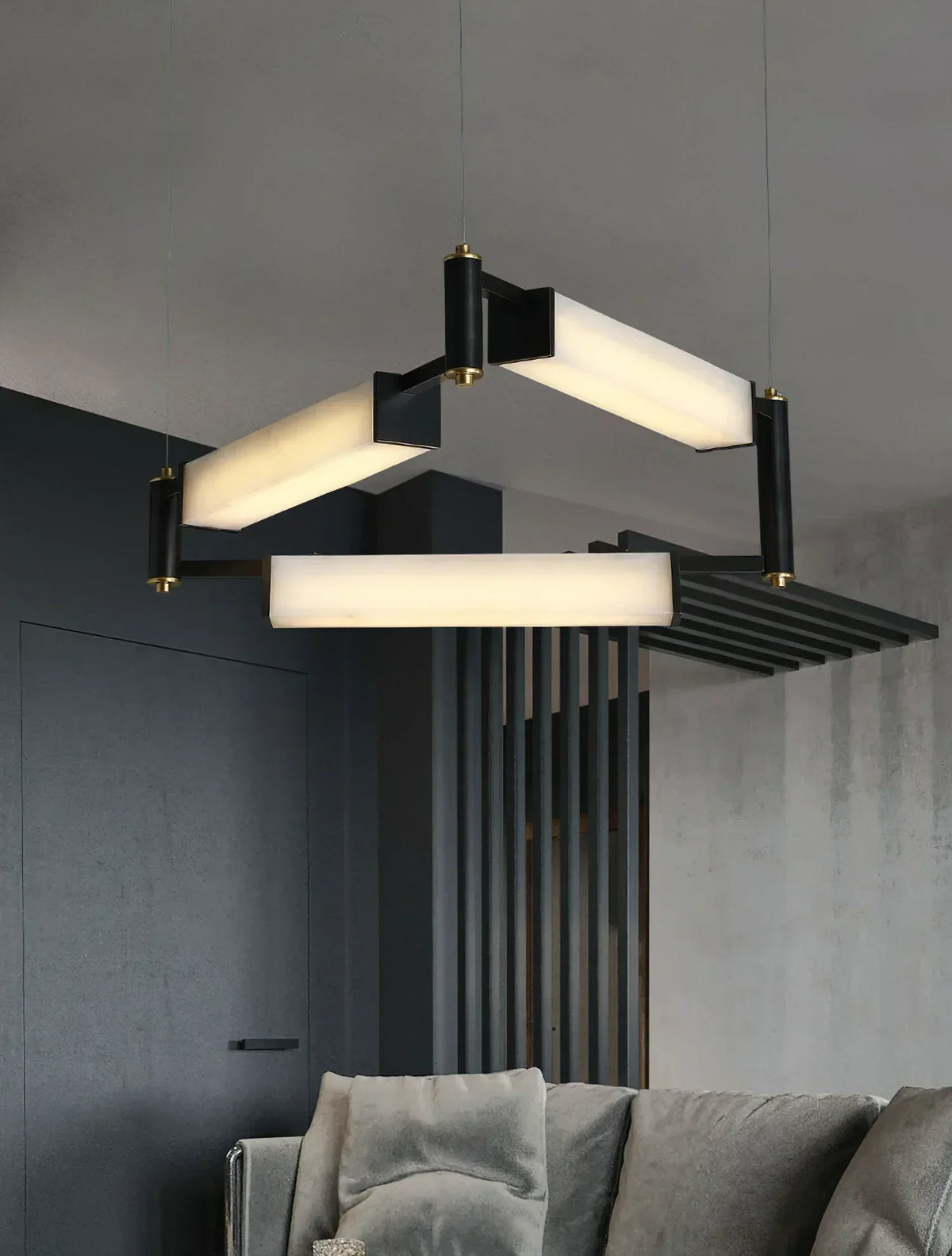 Resident Alabaster Modern Black Chandelier – Alabaster detail 5