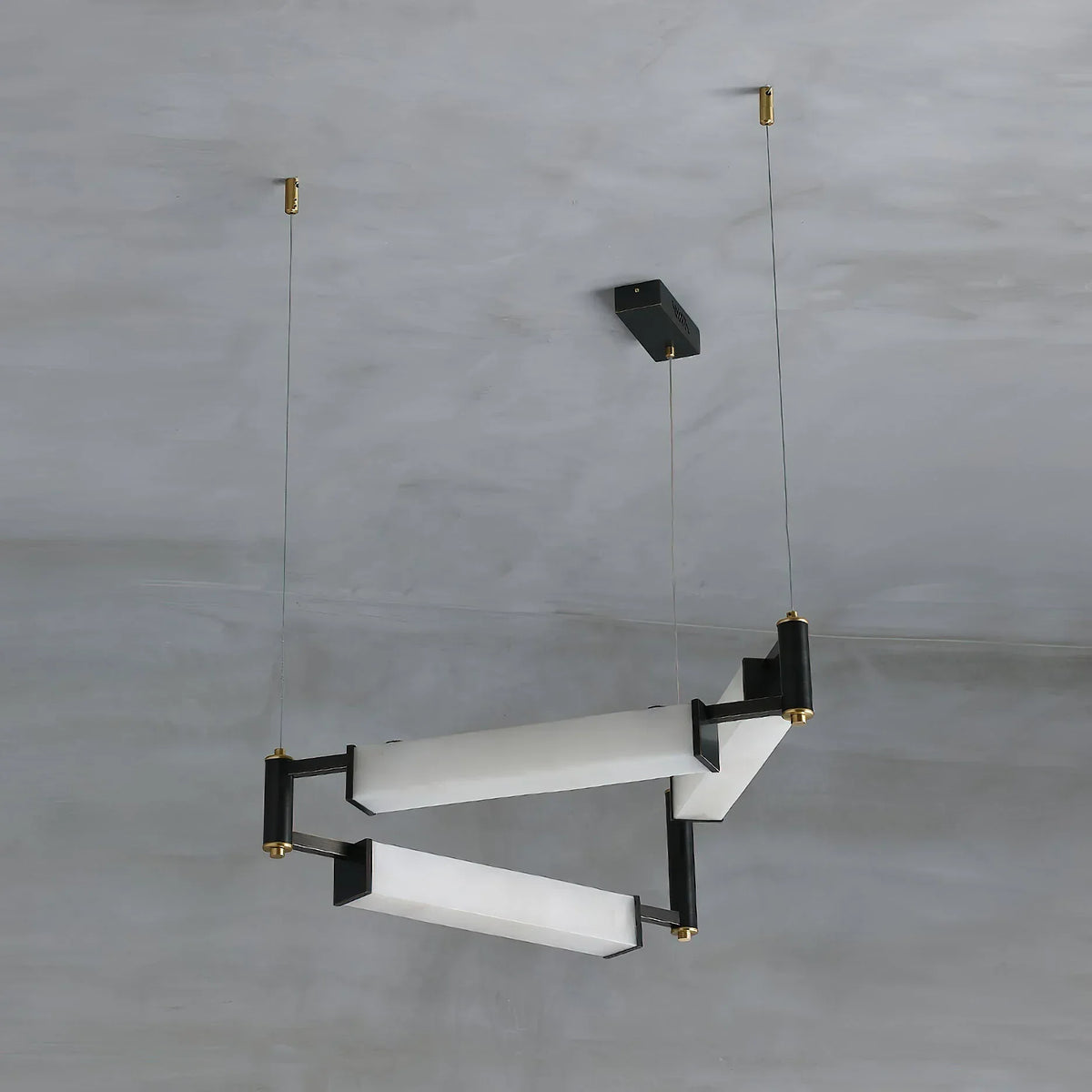 Resident Alabaster Modern Black Chandelier – Alabaster detail 15