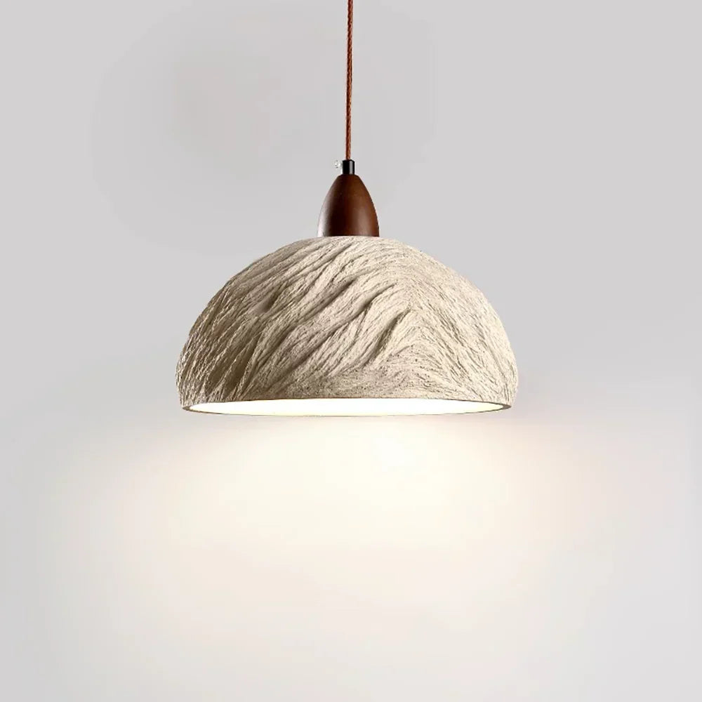 Retro Cement Round Wood Pendant Lamp – Wood detail 15