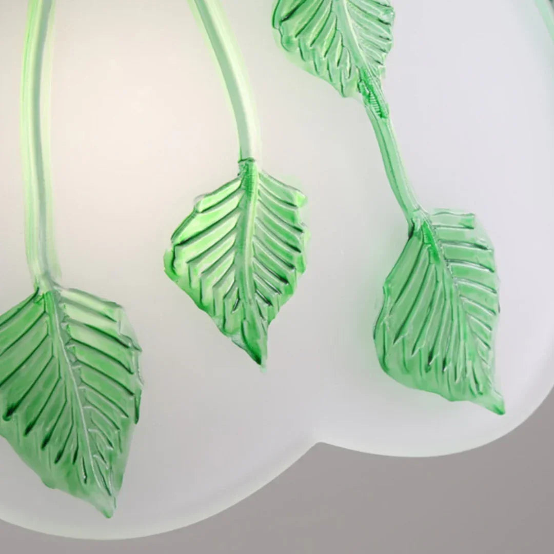 Retro Round Leaf Glass Pendant Lamp – Glass detail 16