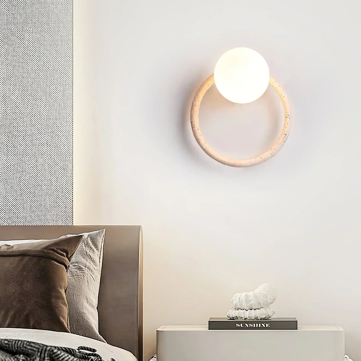 Ring Orria Travertine Wall Light – Travertine detail 5