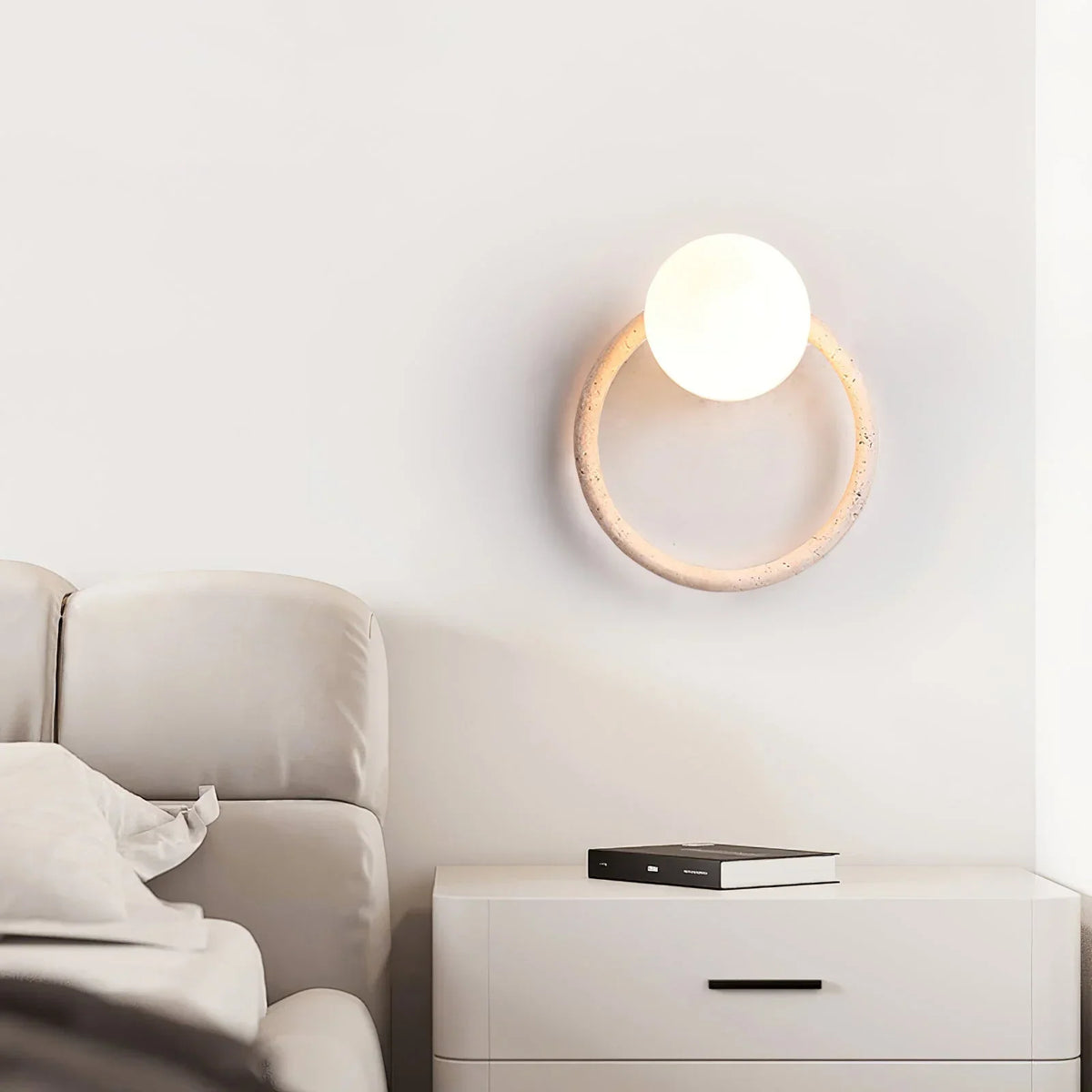Ring Orria Travertine Wall Light – Travertine detail 4
