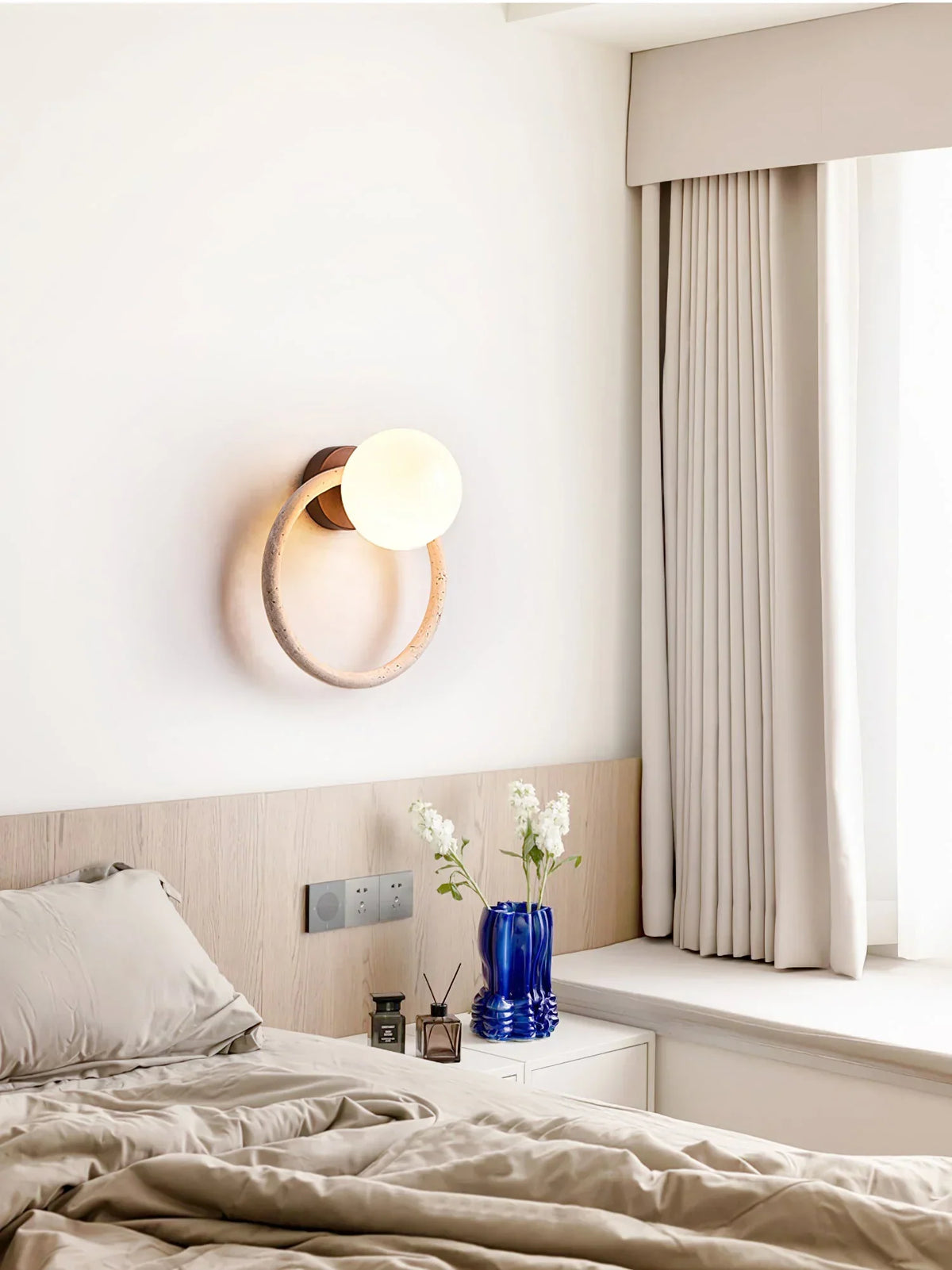 Ring Orria Travertine Wall Light – Travertine detail 7