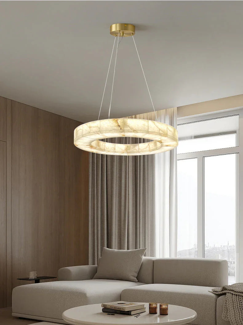 Alabaster Rivage Round Chandelier – Alabaster detail 25