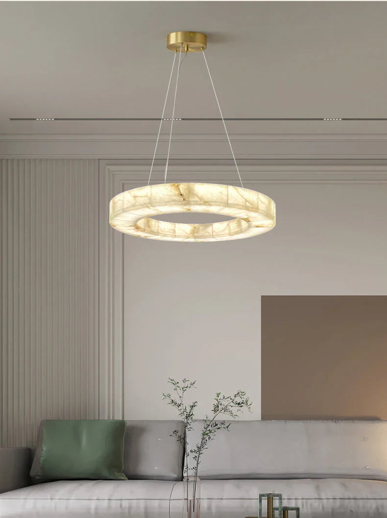 Alabaster Rivage Round Chandelier – Alabaster detail 26