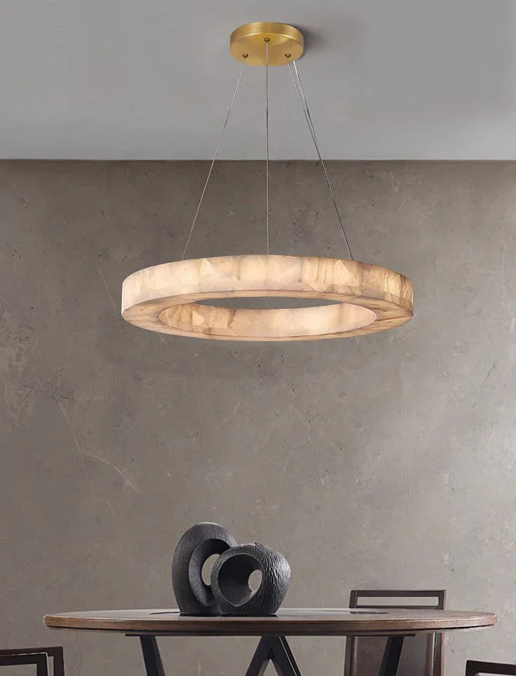 Alabaster Rivage Round Chandelier – Alabaster detail 29