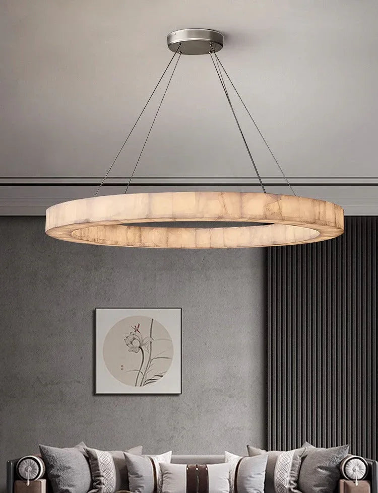 Alabaster Rivage Round Chandelier – Alabaster detail 19